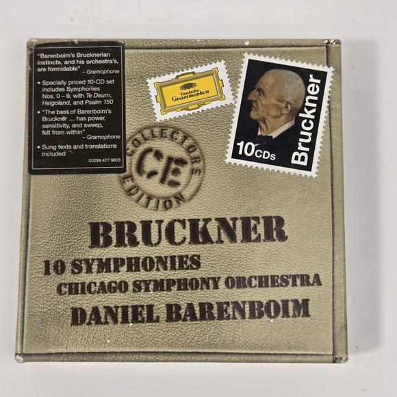 Deutsche Grammophon Other - Bruckner 10 Symphonies Barenboim Chicago Symphony DG 10 CD Box Set Collectors